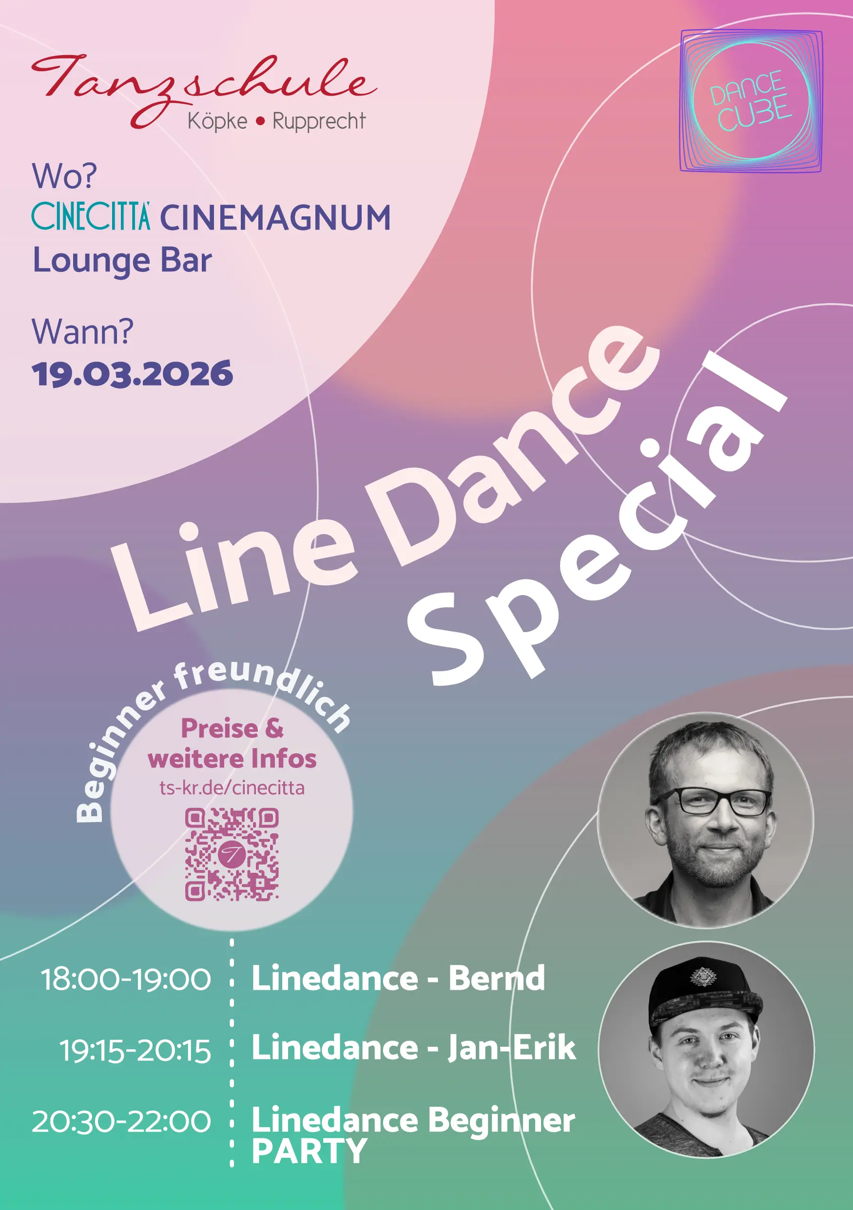 Tanzschule Köpke Rupprecht meets Cinecitta - Thursday Swing - Line Dance Special