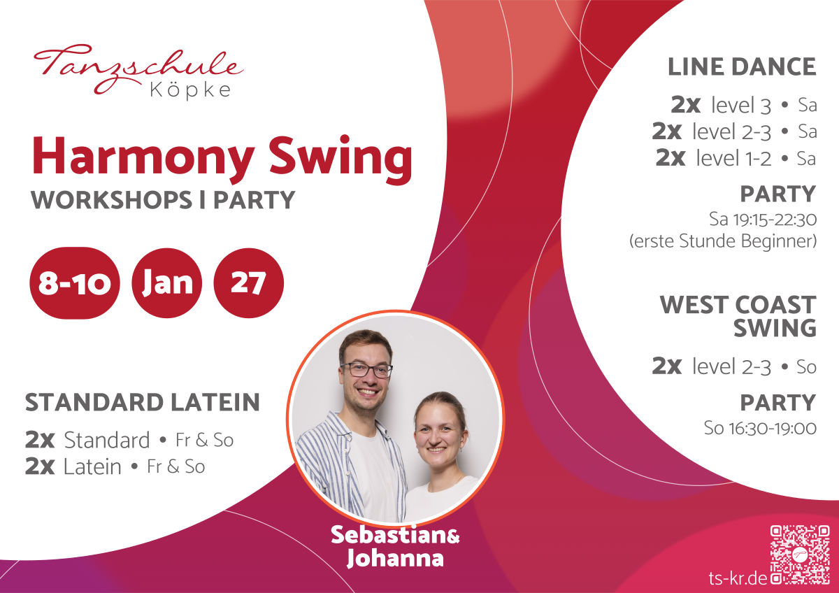 Flyer Harmony Swing 2027 in der Tanzschule Köpke